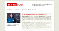 Desktop Screenshot of lehrerboerse.de