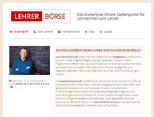 Tablet Screenshot of lehrerboerse.de